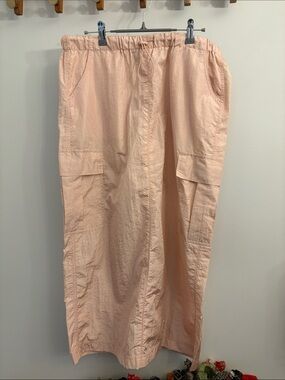 Double Zero Light Pink Cargo Drawstring Skirt